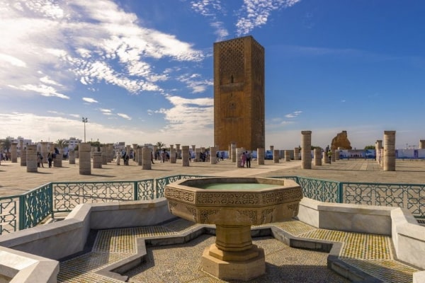 Hassan Tower, included in a 7-day Morocco itinerary.