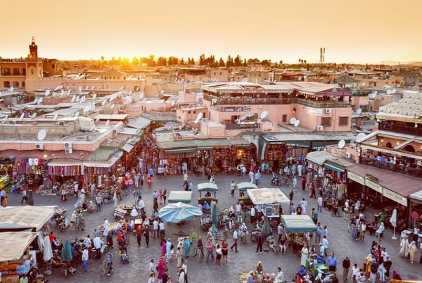 The red city, Marrakech in Morocco