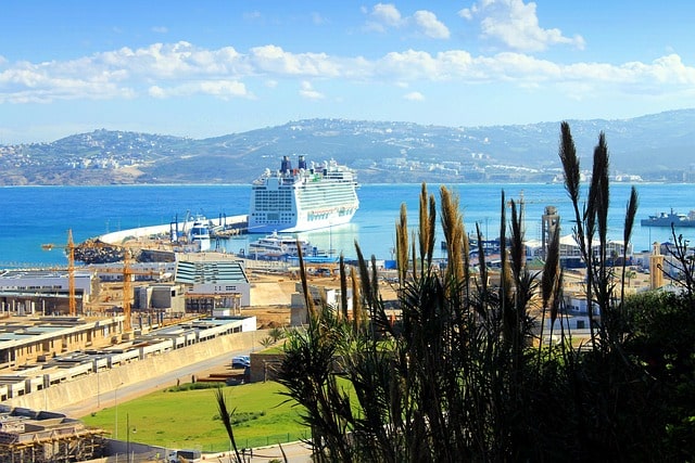 Beautiful view of Tangier on a Moroccan travel.