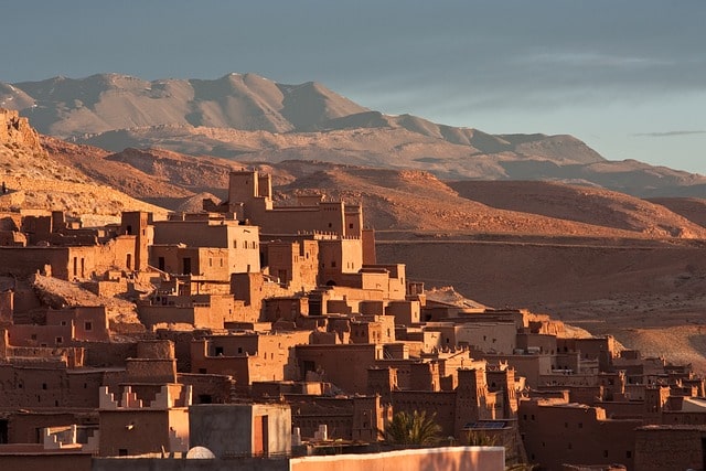 The historic Ait Benhaddou Kasbah, during your Marrakech Travel vacation