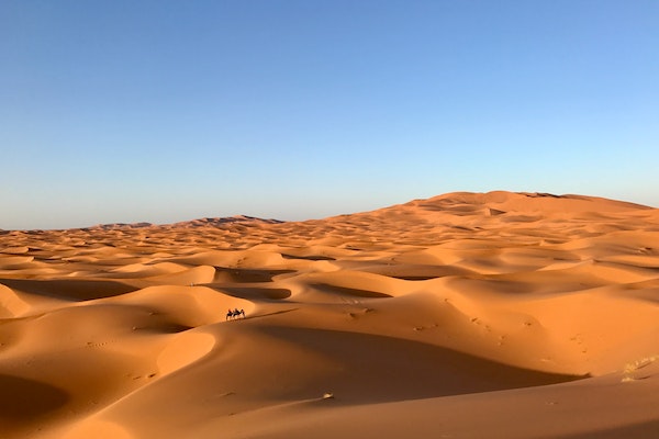 Sahara desert during a 3-day tour from Fes to Marrakech